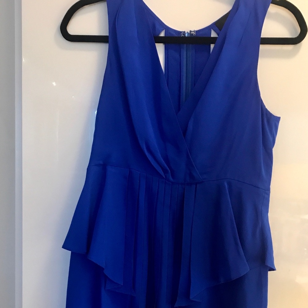 Greylin Royal Blue Silky Dress